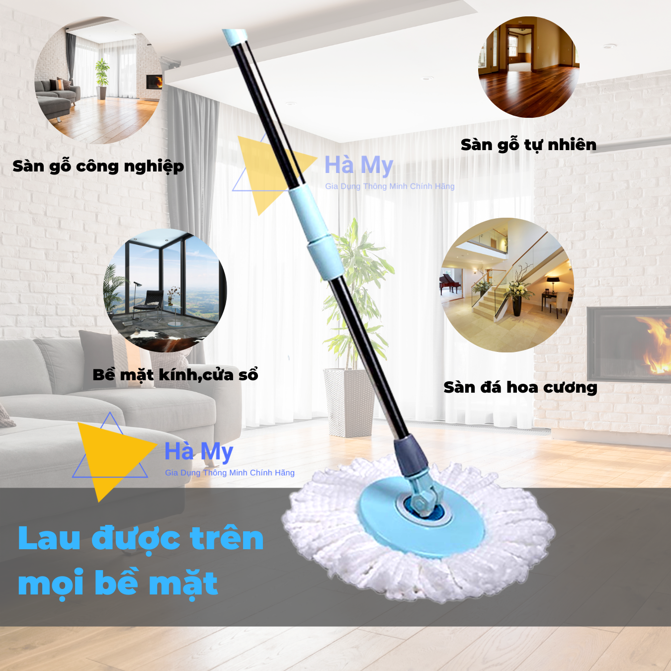 Bộ Cây Lau Nhà Thông Minh,Chổi Tự Vắt Thái Lan Minmop M20 Kèm 2 Bông Lau Siêu Sạch,Nhỏ Gọn,Nhựa PP,Lồng Inox Không Gỉ