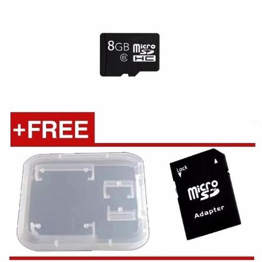 Thẻ nhớ MicroSDHC 8GB Class 6 + Tặng kèm 01 hộp đựng thẻ và 01 adapter (Đen)