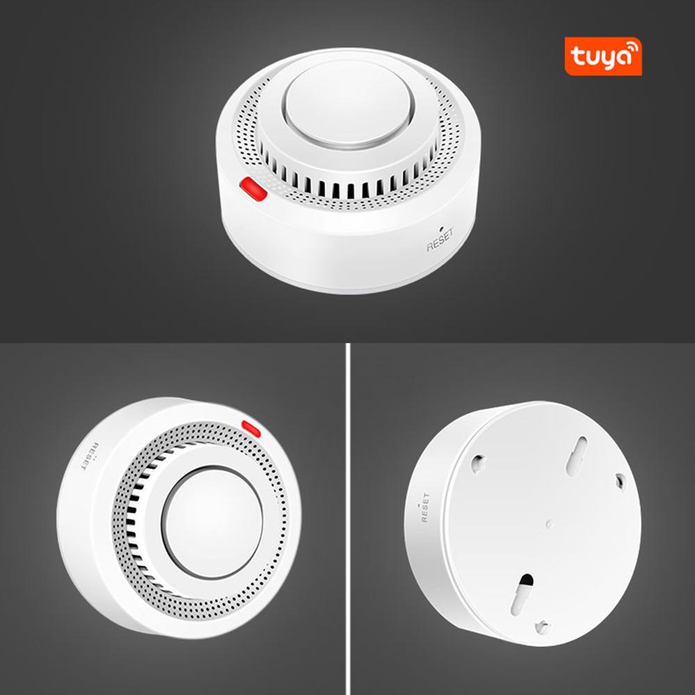 Wifi Smoke Detector Smart Fire Alarm Sensor Wireless Security System Smart Life Tuya APP Control Smart Home For Home Kitchen/Store/Hotel/Factory