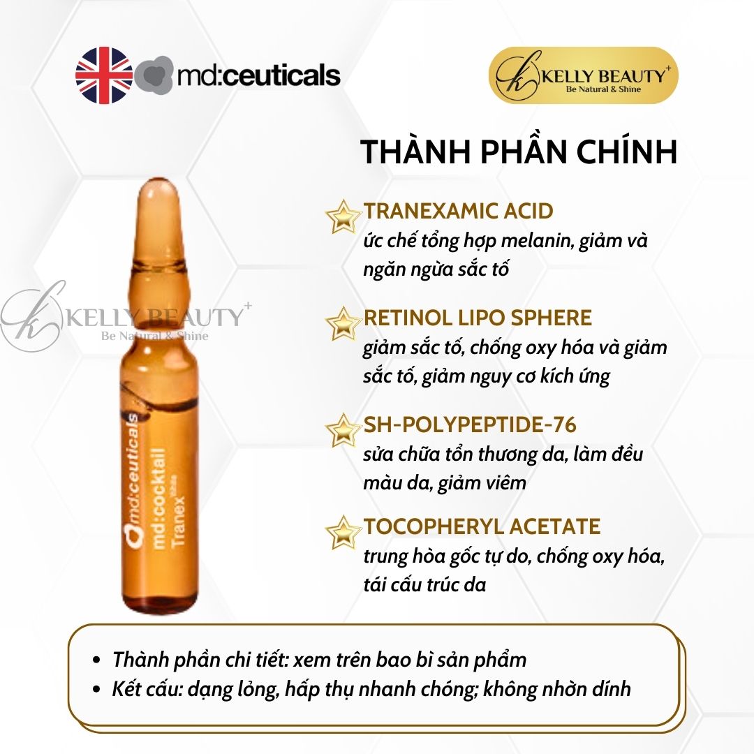 Tinh Chất Trắng Sáng Da MD:Cocktail Tranex White - MD:Ceuticals | Kelly Beauty