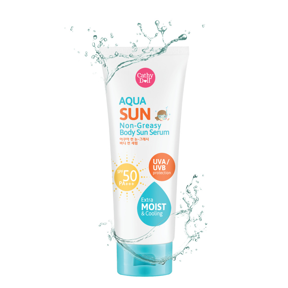 Kem Chống Nắng Dưỡng Ẩm Cathy Doll Aqua Sun Non Greasy Body Sun Serum SPF50 PA+++ 138ml