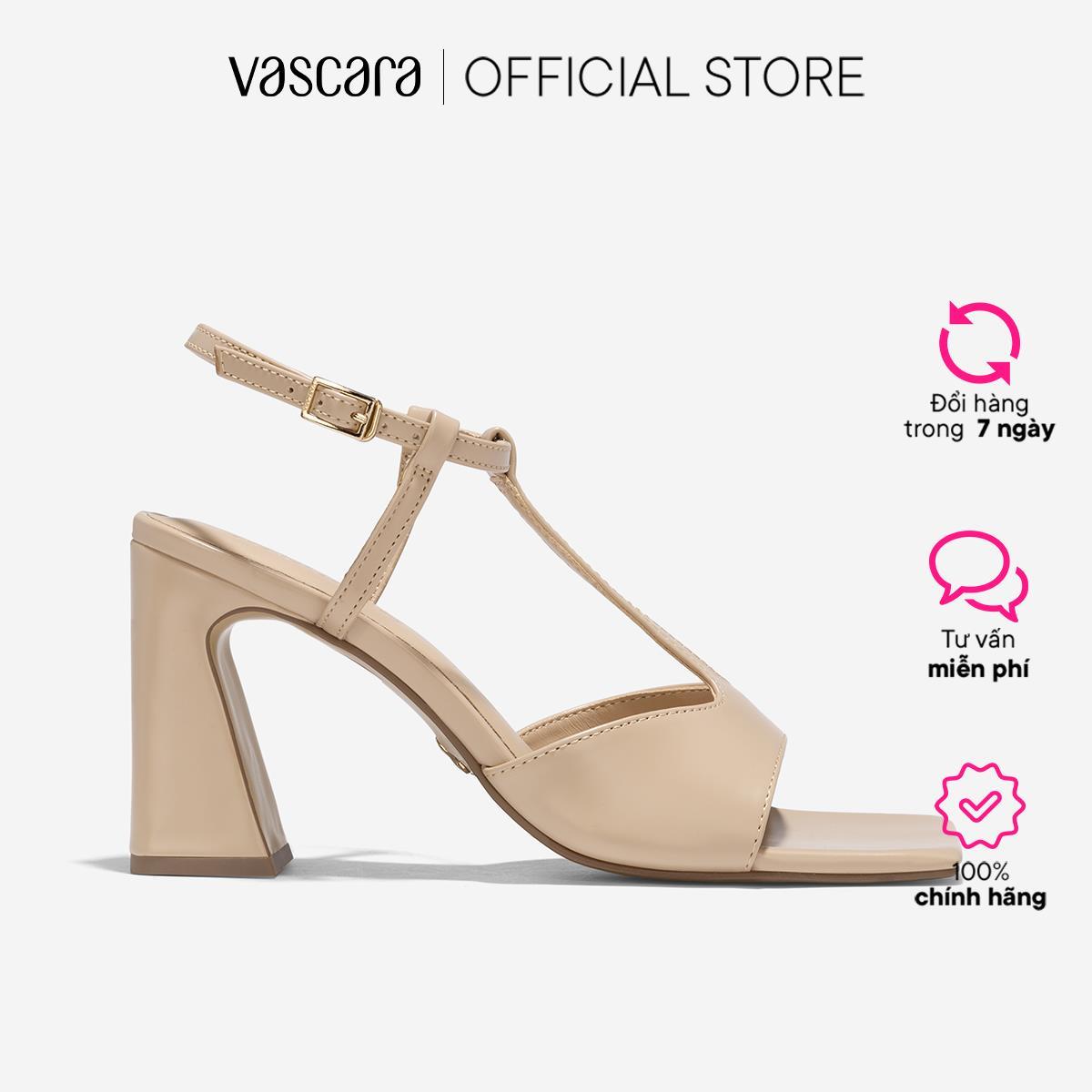 Giày sandals block heel t-strap cách điệu - SDN 0783