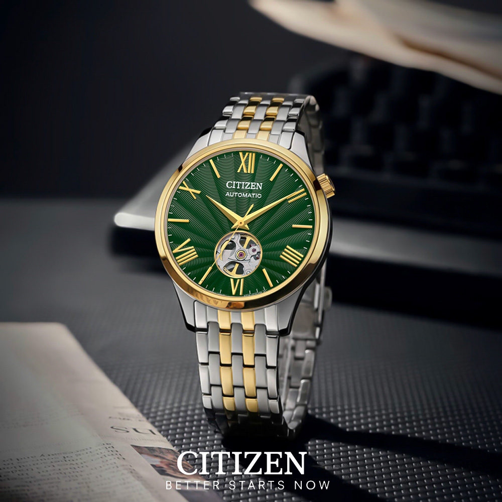 Đồng Hồ Nam Citizen Automatic Dây Thép Không Gỉ NH9134-83X - Mặt Xanh (Sapphire)