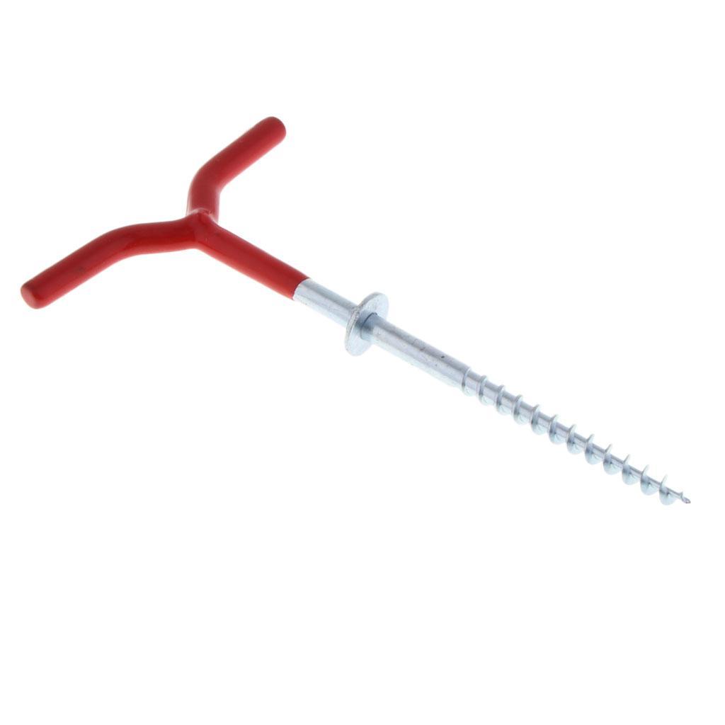 Steel Pegs Screw Fixed Nail Ice Auger Spiral Drill Rod Holder Fishing