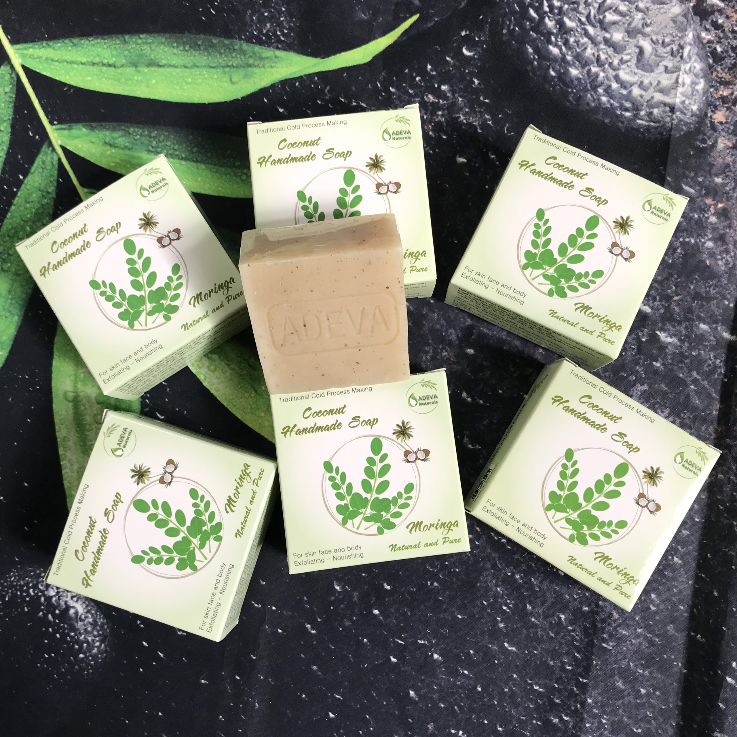 Xà phòng handmade Chùm ngây - set 6 soap Adeva Naturals