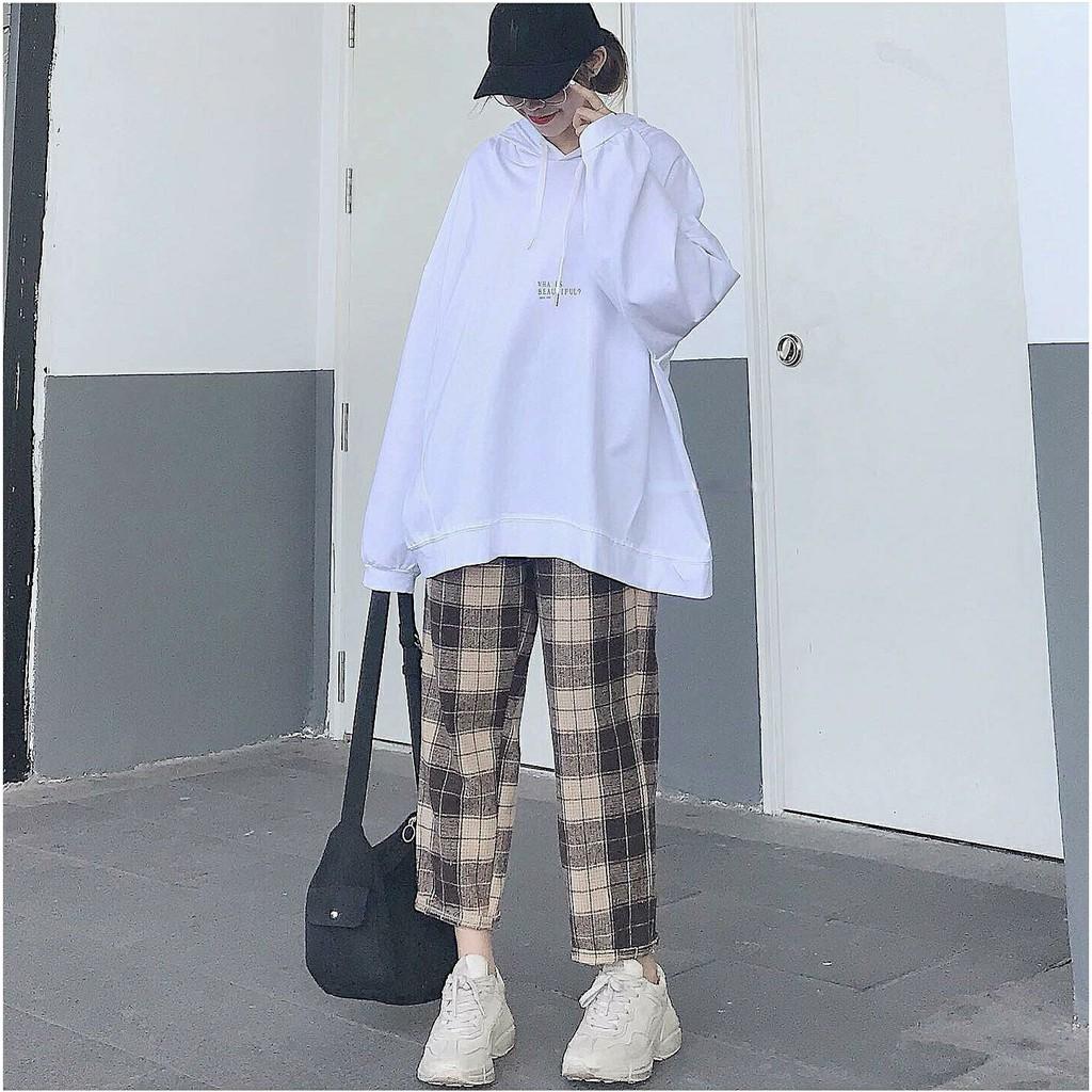 Quần Kẻ Caro Vintage Plaid Pants Dáng Suông Unisex