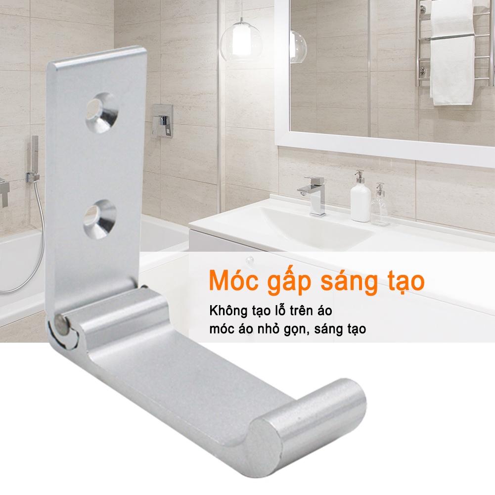 Móc treo tường bằng nhôm gấp vô hình Giá đỡ làm móc treo quần áo ở nhà rất tiện lợi