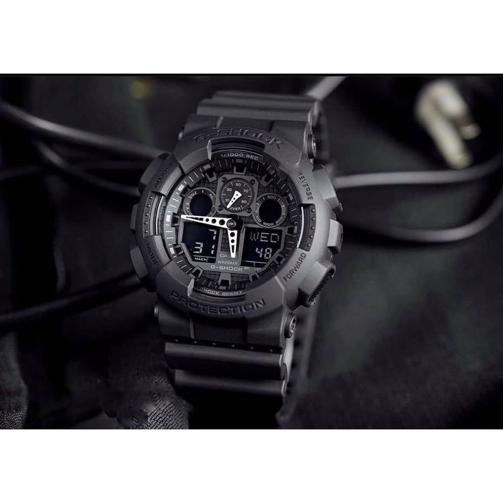 Đồng hồ nam dây nhựa Casio G-Shock chính hãng GA-100-1A1DR