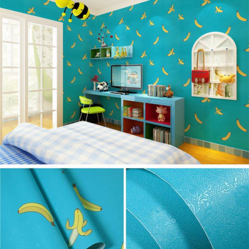 Combo 10 mét giấy dán tường, decal dán tường trang trí nhà cửa TRÁI CHUỐI VÀNG khổ 45cm