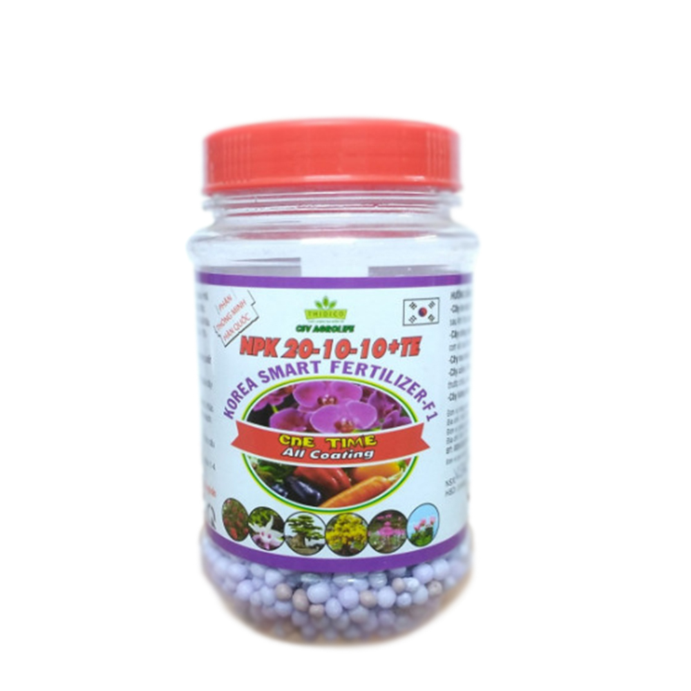 Phân tan chậm NPK 20-10-10 + TE - Lọ 150gr