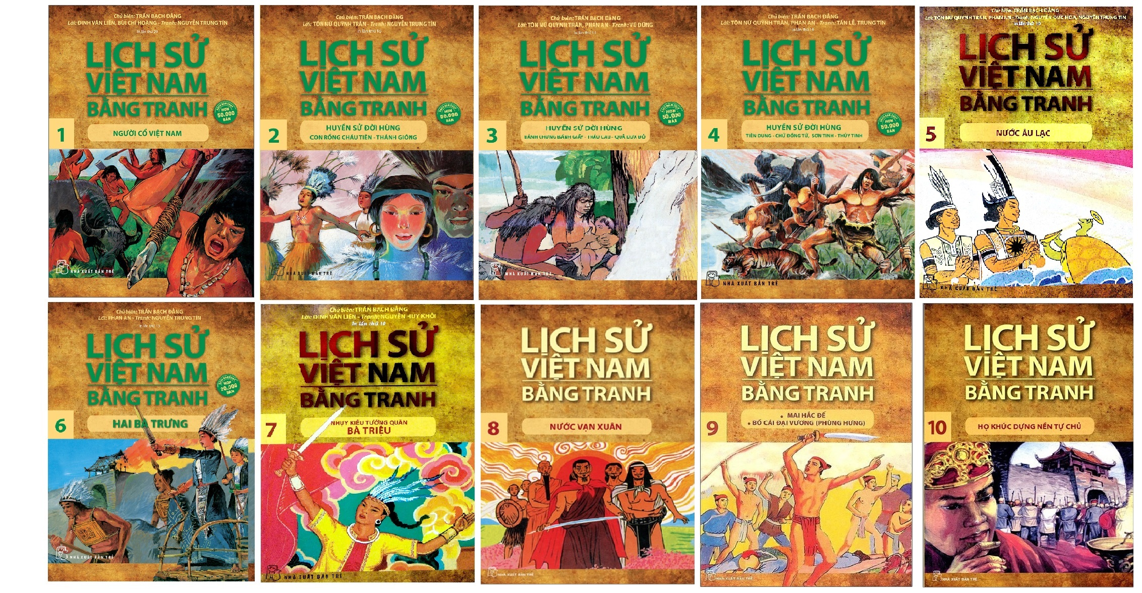 Combo Lịch sử Việt Nam bằng tranh - Bộ mỏng - Tập 1-10