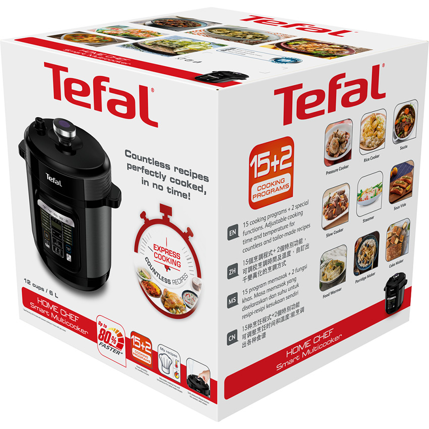 Nồi áp suất điện đa năng Tefal 6 lít CY601868 - Hàng Chính Hãng