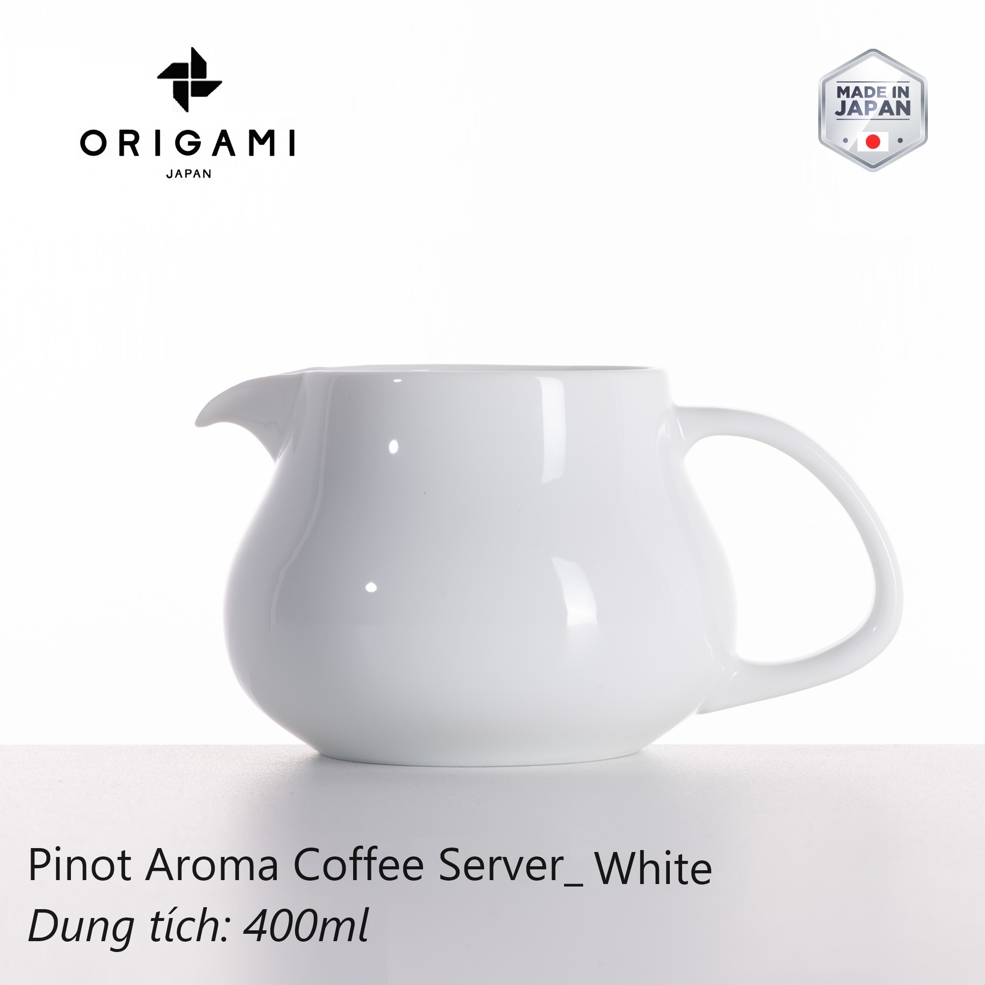 Bình sứ pha cà phê Origami Pinot Aroma Coffee Server 400ml