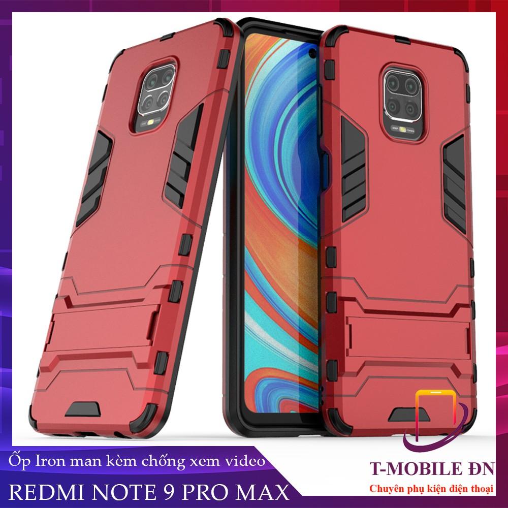 Ốp lưng cho Xiaomi Redmi Note 9s 10s 9 10 Pro Max IRON MAN chống sốc bảo vệ viền và camera kèm chống xem video tiện lợi