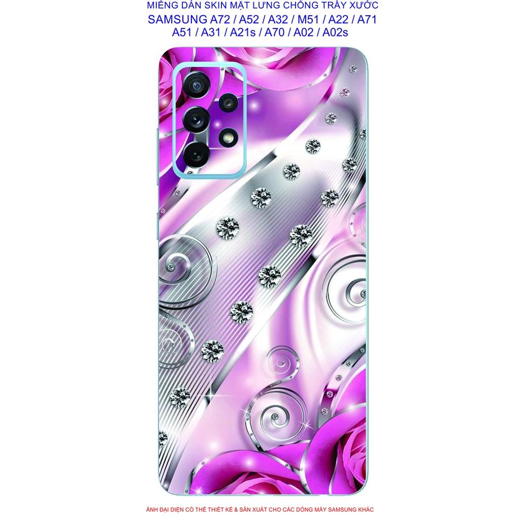 Miếng Dán Skin mặt lưng dành cho SAMSUNG A72 / A52 / A32 / A22 / M51 / A71 / A51 / A31 / A21s / A12 / A02 / A02s chống trầy xước