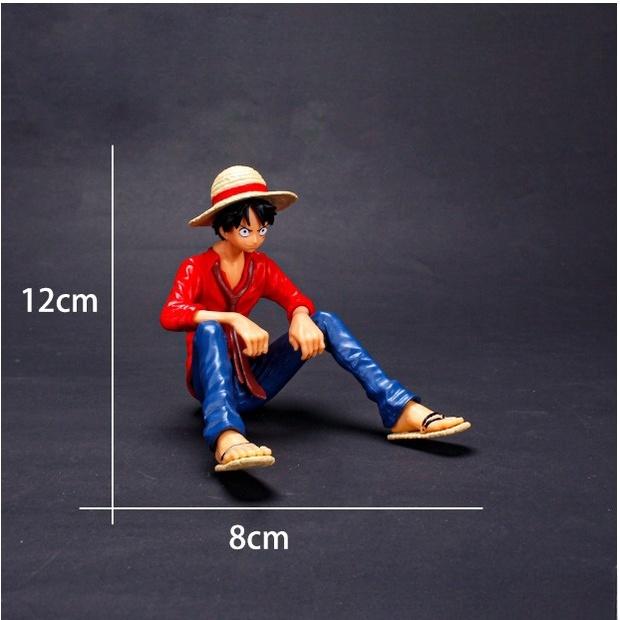 Mô Hình Luffy Mặc Áo Sơ Mi Trắng, Đỏ, Nhân Vật OnePiece Truyện Tranh Đảo Hải Tặc, Cao 12cm - Mô Hình Trang Trí