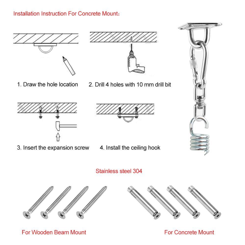 600 Cân Nặng Treo Dây Võng Bộ Võng Treo Bộ Vườn Xoay Võng Khóa Võng Móc