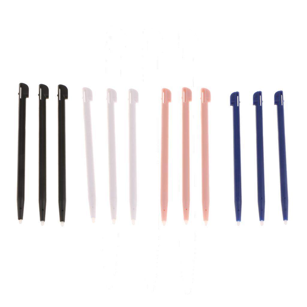 6pcs Slot in Touch Screen Pen Stylus Resistive for Nintendo 2DS Black+Blue