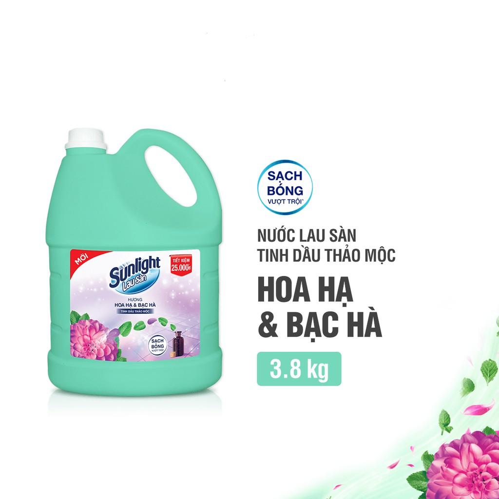 Nước lau sàn Sunlight Hương Hoa Diên Vỹ 3.8L