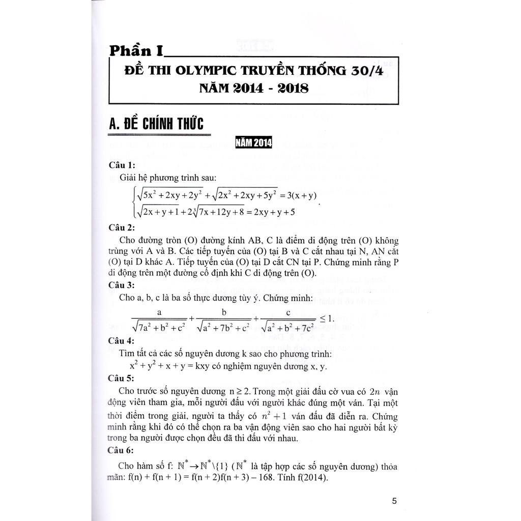 Sách - Tổng tập đề thi Olympic 30 tháng 4 Toán 10 (2014 - 2018)