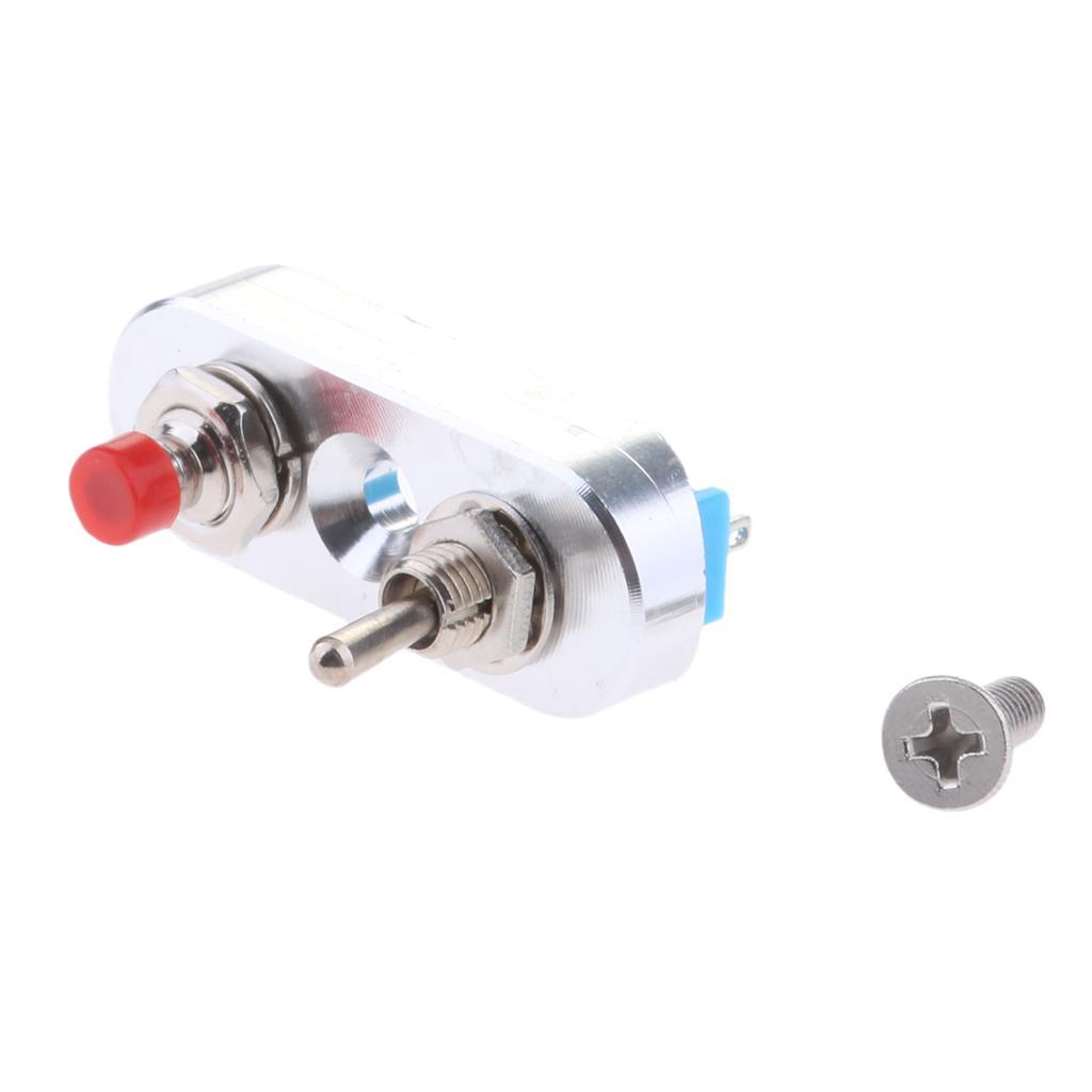 2pcs Mini Aluminum Motorcycle Handlebar Stop Start Dual Switch Button 12V
