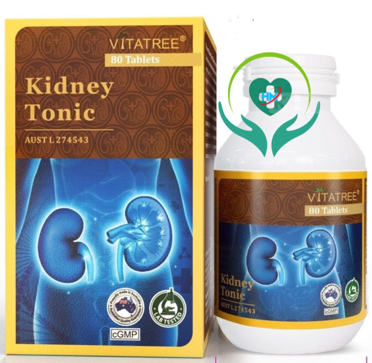 Viên uống bổ thận nam, nữ Vitatree Kidney Tonic , lọ 80v, nhập khẩu Úc