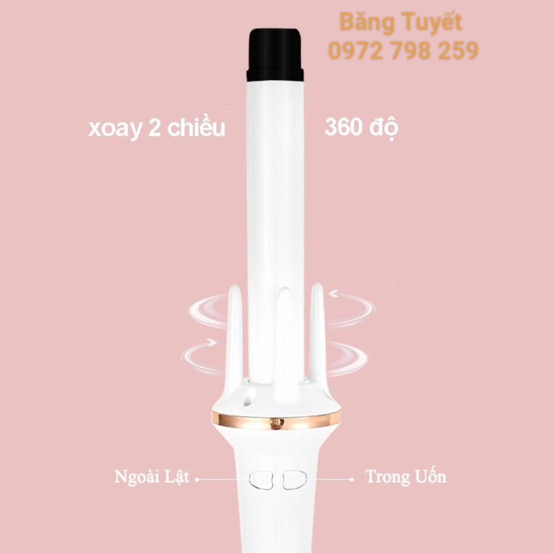 MÁY UỐN XOĂN TỰ ĐỘNG XOAY 360 388 HÀN QUỐC CAO CẤP