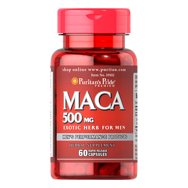 Thực Phẩm Chức Năng - Viên Uống Tăng Cường Sinh Lực Puritan'S Pride Primium Maca Exotic Herb For Men 500Mg