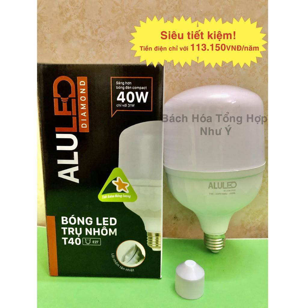 BÓNG ĐÈN LED TRỤ BẦU NHÔM 5W - 10W - 15W - 20W - 30W - 40W &quot;ALULED DIAMOND&quot;