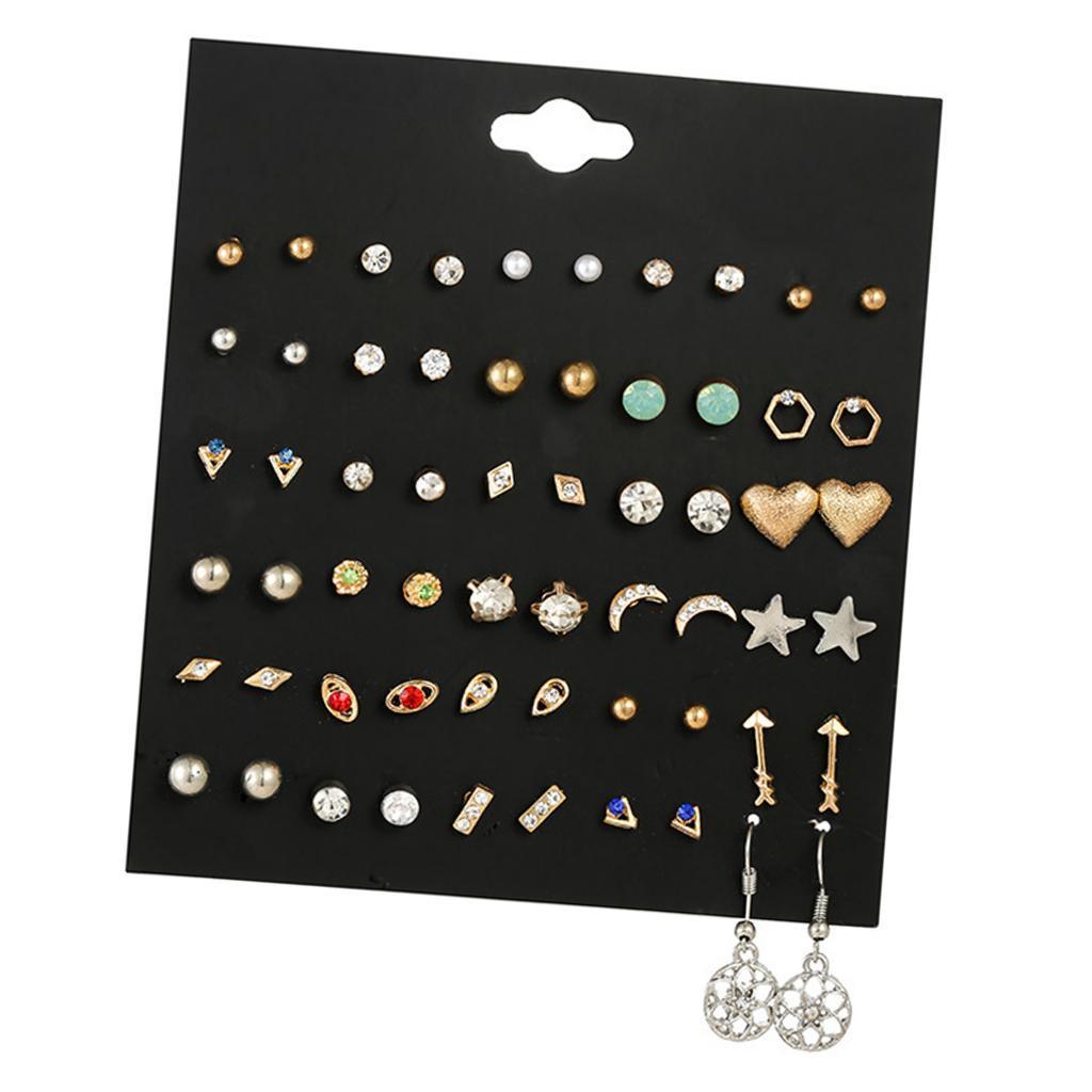 Hình ảnh 20pairs/30 Pairs Fashion Trend Ear Studs Dangle Jewelry Set  Style01