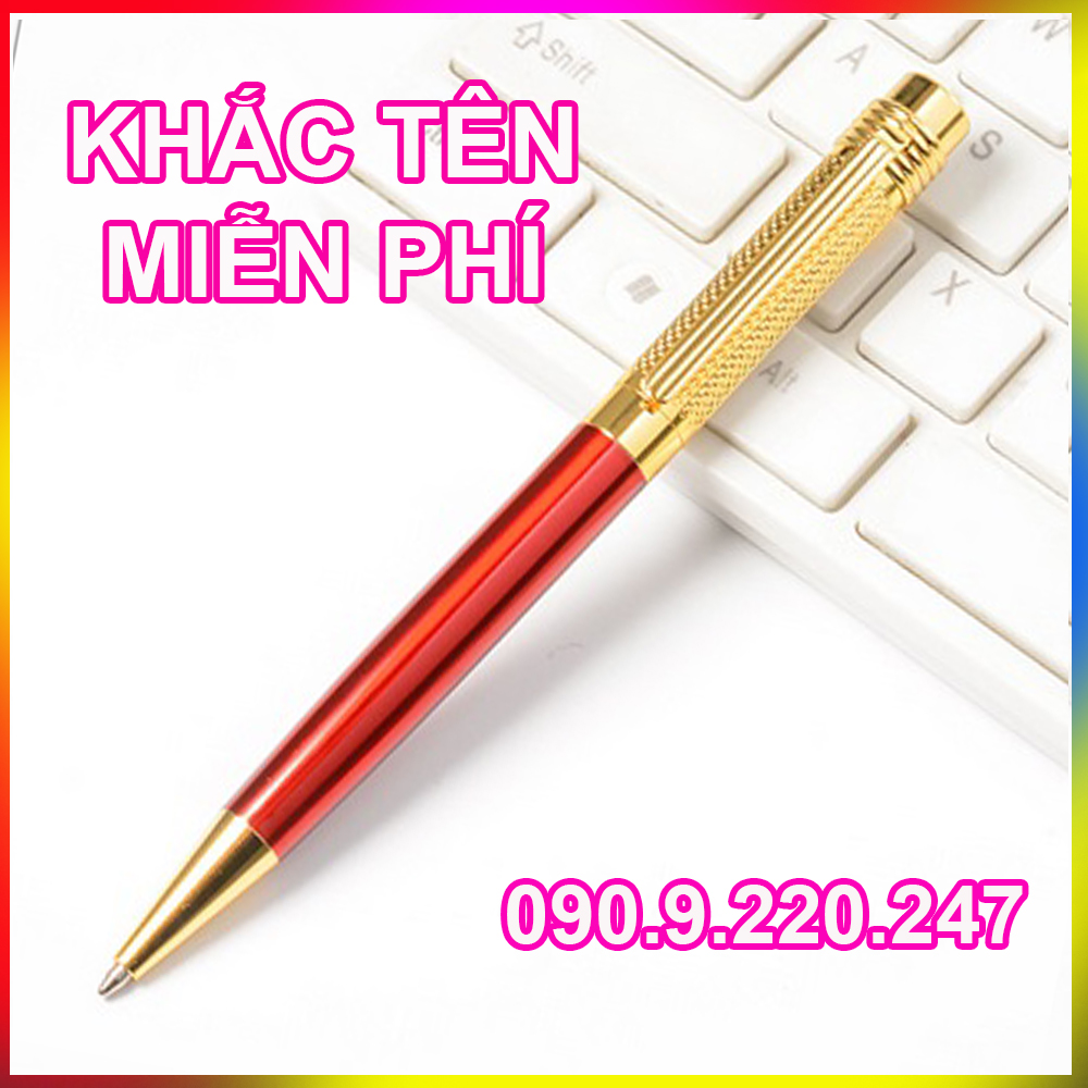 Bút ký khắc tên cao cấp LC036, xoay mực bi, mượt đều cở mọi góc nghiêng