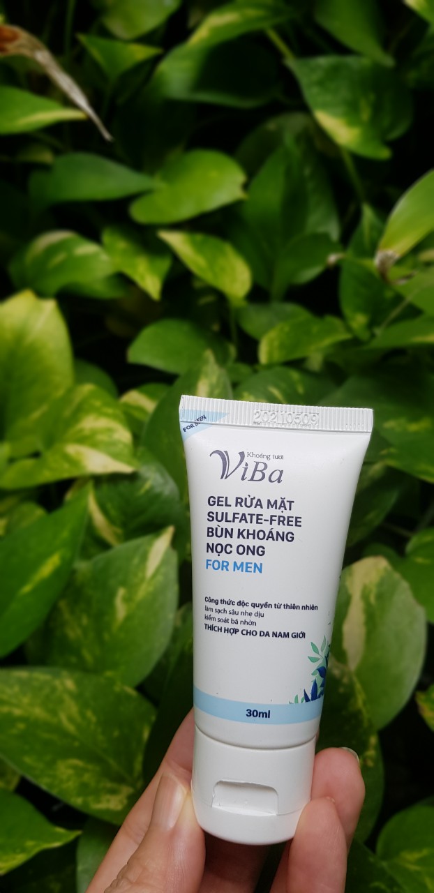 Gel Rửa Mặt Sulfate-Free Viba Bùn Khoáng Nọc Ong For Men - 30ml