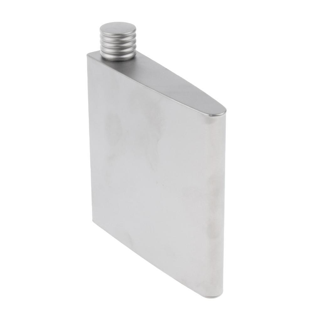 175ml Titanium Pocket Flask Hip Flask Alcohol Drink Flask with Funnel & Carrying Bag
