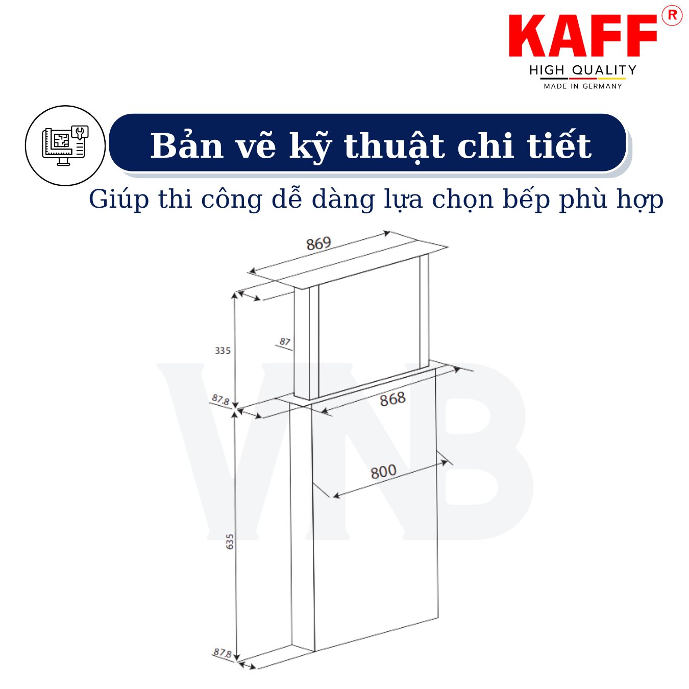 Máy hút mùi âm bàn đá cảm ứng 900mm KAFF KF_AT900 Tặng bộ lọc than thay thế _ Hàng Chính Hãng