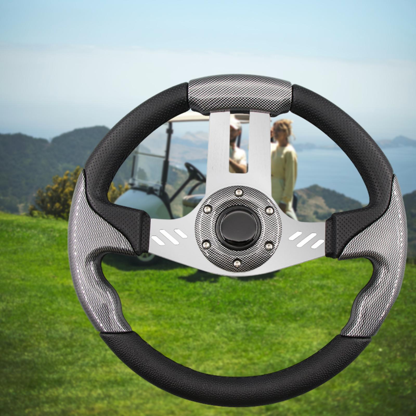 Golf Cart Steering Wheel Carbon Fiber 11” ID Golf Cart Accessories Golf Cart Replacement