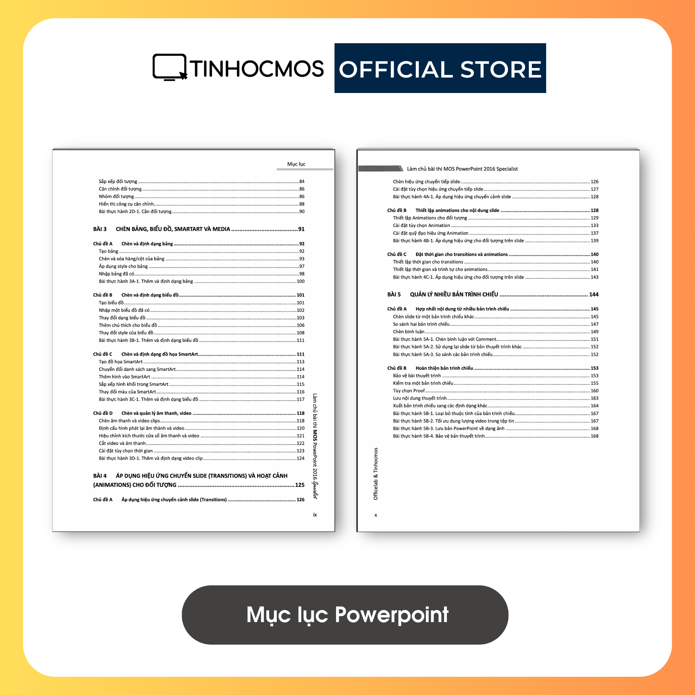 Hình ảnh Sách - Combo "Làm Chủ Bài Thi MOS Powerpoint 2016 Specialist", Ứng dụng tin học văn phòng cơ bản - tinhocmos