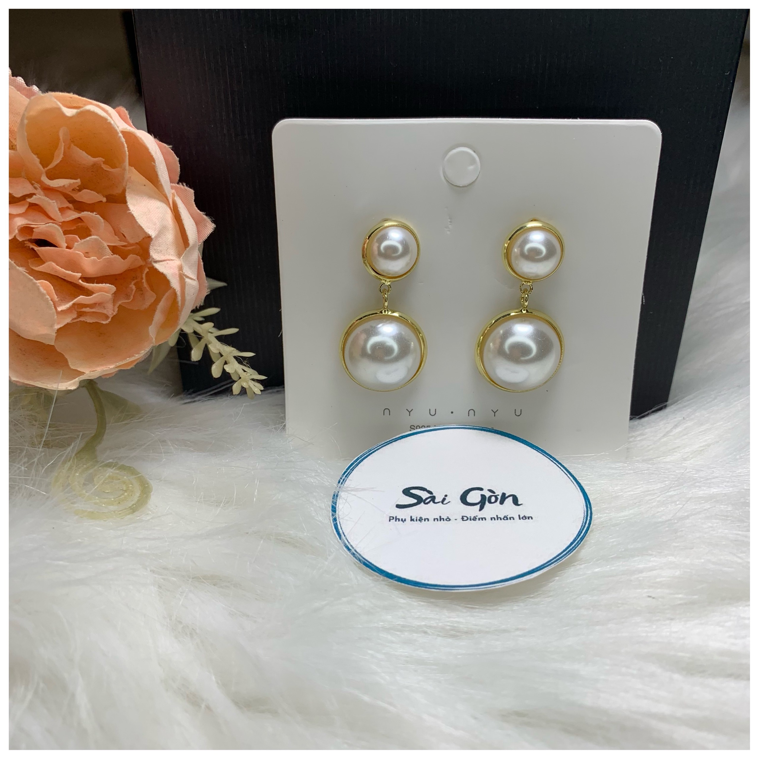 Bông tai ngọc trai Hàn Quốc cao cấp SAIGON ACCESSORY