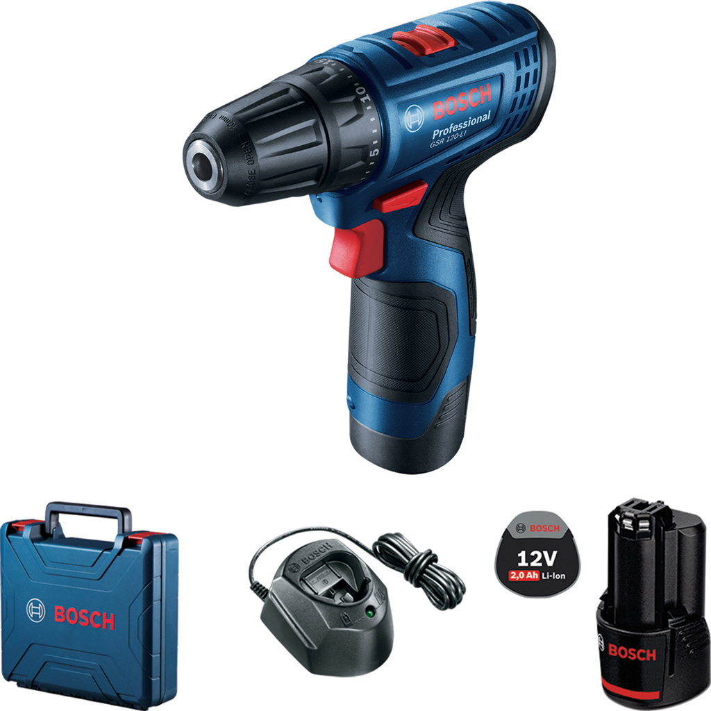 Máy Khoan Vặn Vít Dùng Pin Bosch GSR 120-LI (1 Pin, 1 Sạc)