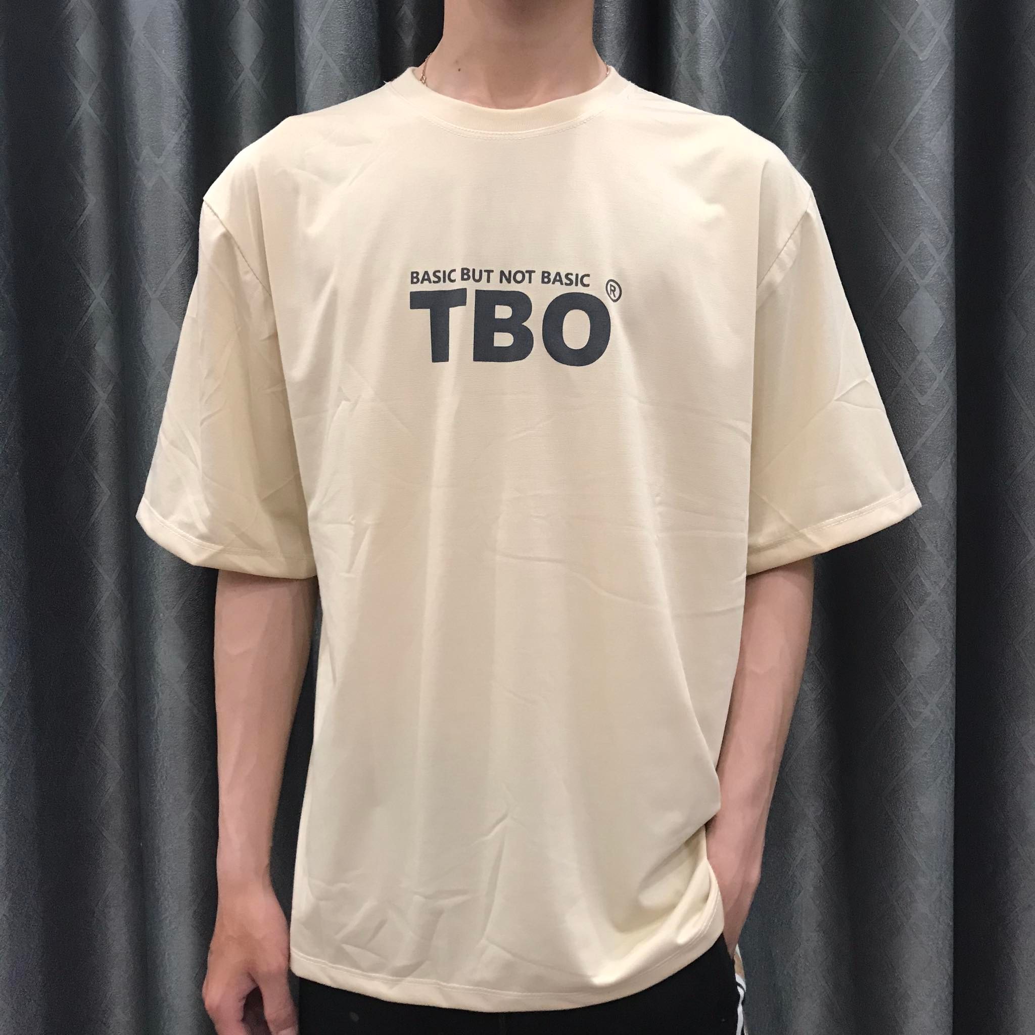Áo thun unisex tay lỡ form rộng nam, nữ họa tiết in chữ TBO,Chất vải cotton tháng mát dễ chịu