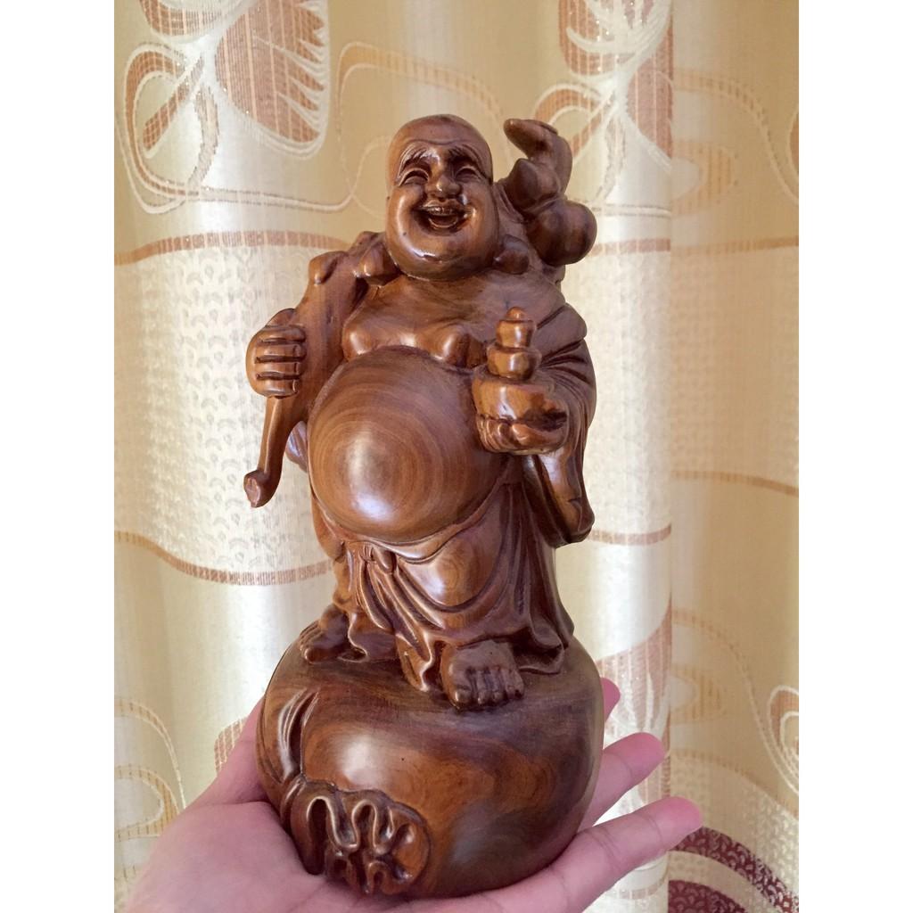 TẶNG QUÀ - TƯỢNG PHẬT DI LẶC VÁC BAO GỖ BÁCH XANH CỠ ĐẠI