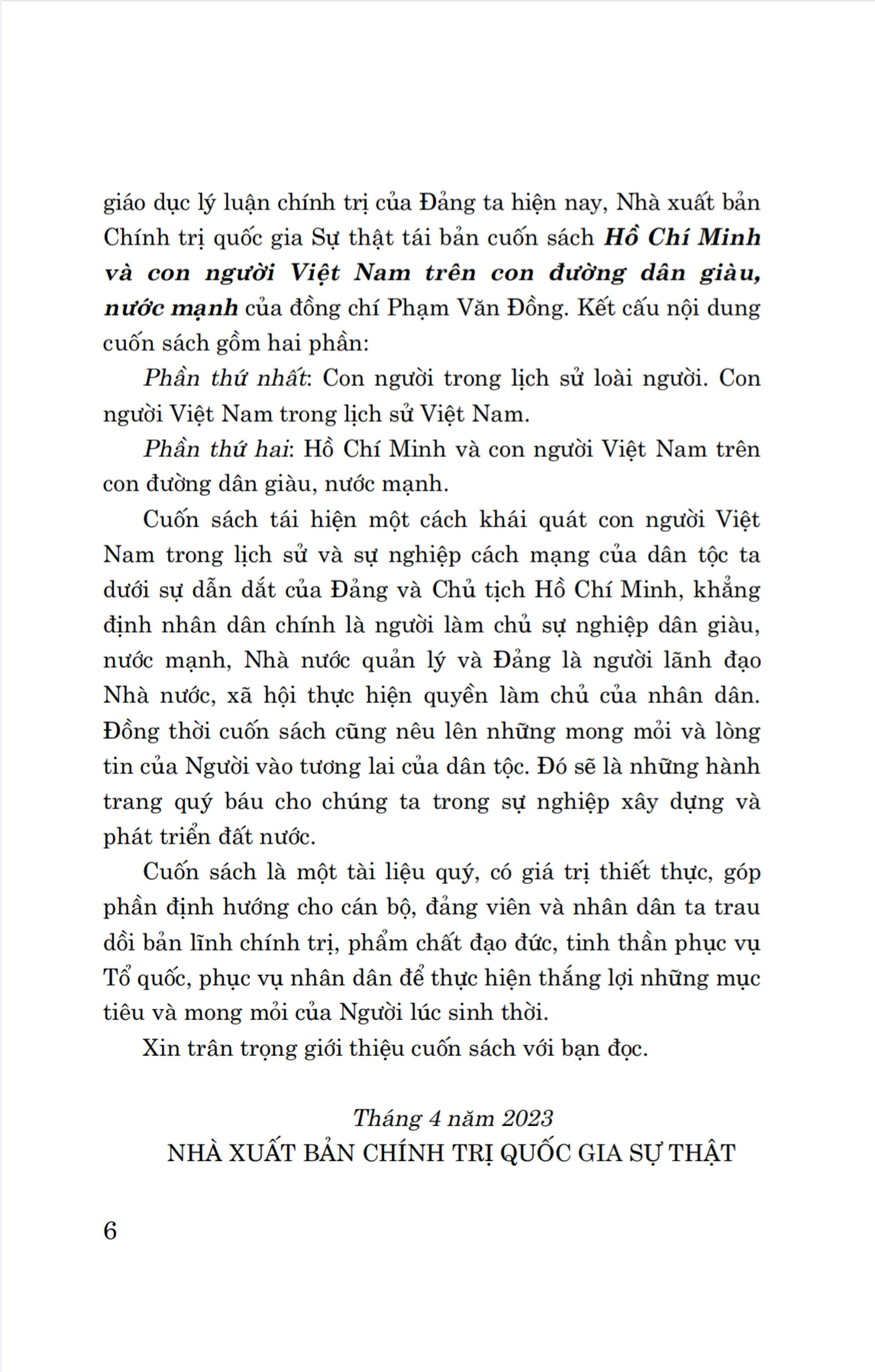 Hồ Chí Minh và con người Việt Nam trên con đường dân giàu,nước mạnh