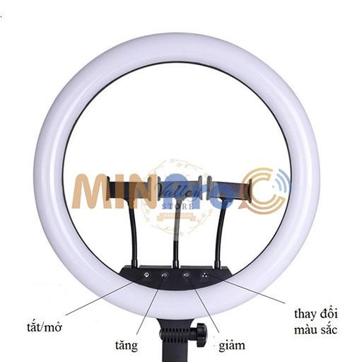 Đèn livestream size 45cm và chân 2m1,chụp ảnh make up trang điểm MINPRO