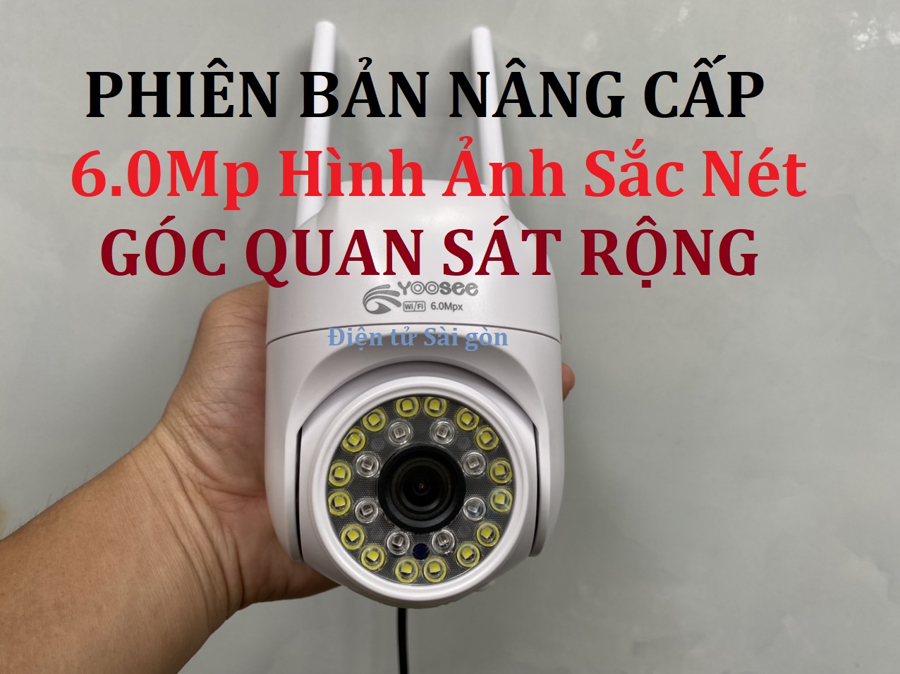 Camera Wifi ngoài trời Yoosee PTZ 2 Râu Full HD 1080P đàm thoại 2 chiều, xoay 360 phát hiện chuyển động - Hàng Nhập Khẩu