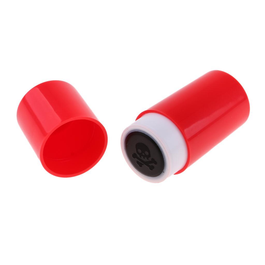 2pcs Colorfast Quick-dry Golf Ball Stamper Marker Impression Seal Skull