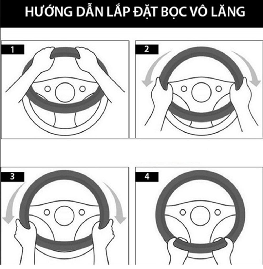 BỌC VÔ LĂNG DA THẬT, Cao cấp, 100% da thật, cho mọi xe ô tô, chống trơn trượt, bao tay lái ô tô