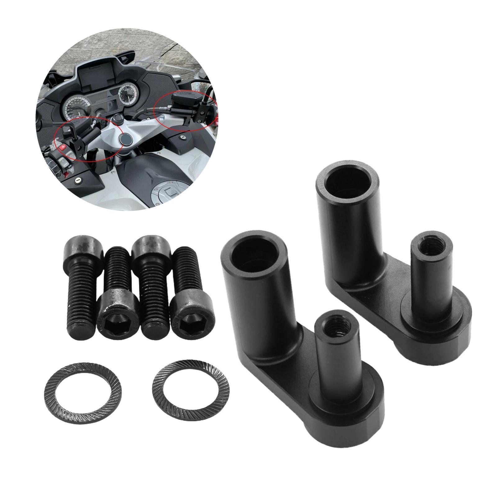 Motorcycle Aluminum Adjustable Handlebar Riser Kit for R1200RT Black