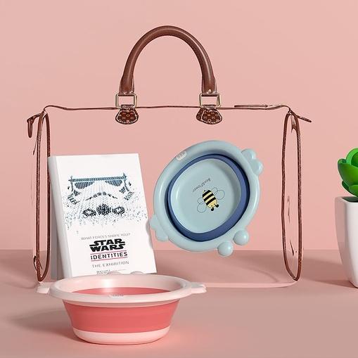 Chậu rửa mặt gấp gọn con ong cho bé - Giao màu ngẫu nhiên