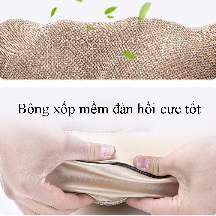 Combo Máy mát xa massage Fascial Gun Phoenix 7 + Gối đôi mát xa hồng ngoại 16 bi - Thiết bị mát xa và bấm huyệt toàn thân 10 trong 1 - Hỗ trợ mát xa chuyên sâu cổ vai gáy và châm cứu toàn thân