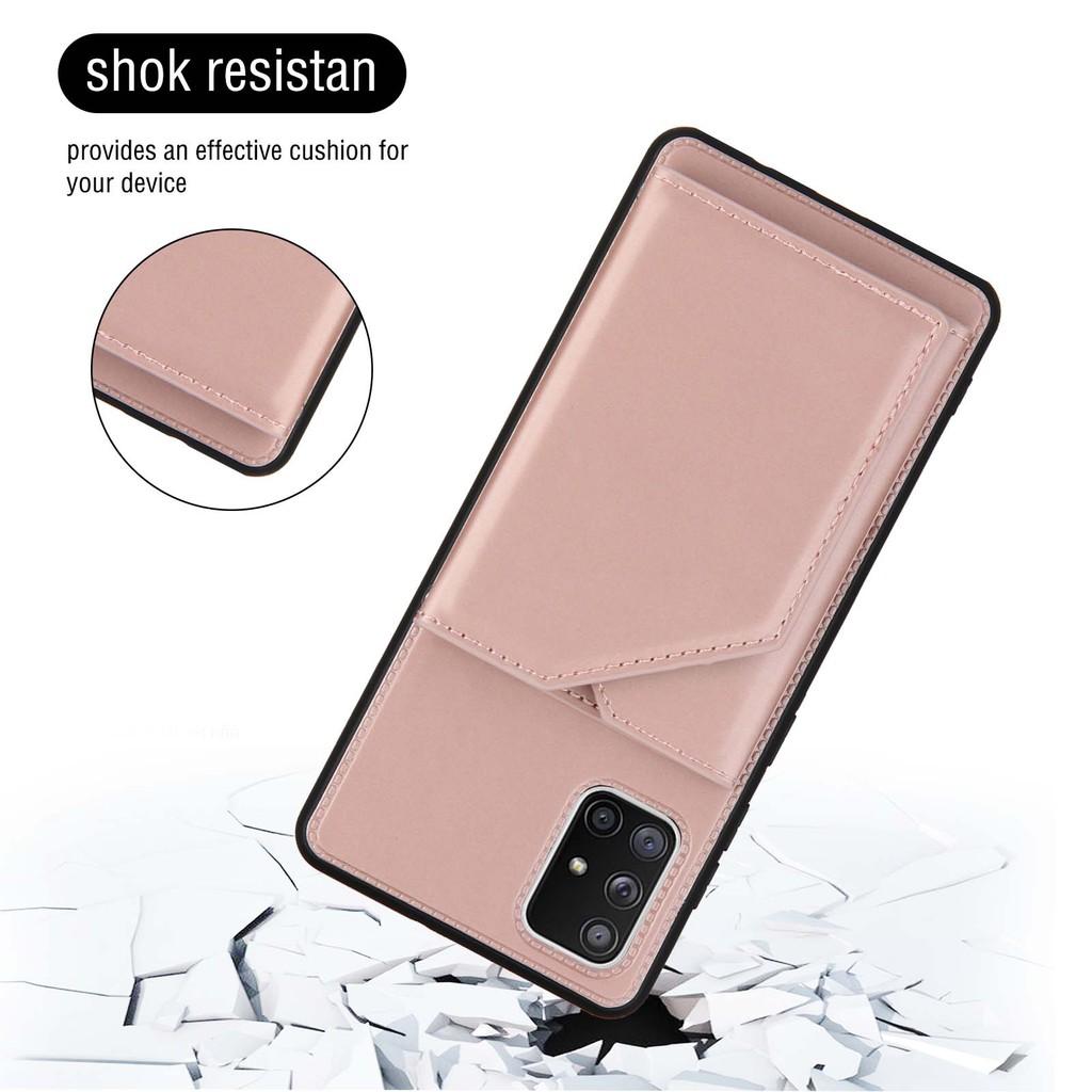 Ốp lưng điện thoại dạng ví da có ngăn đựng thẻ cho Samsung Galaxy A71 A51 A31 A21S A70 A70S A50 A50S A30S A20 A30