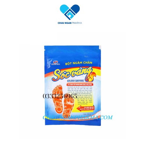 Bột ngâm chân SÓC VÀNG Gói 200gram - Hỗ trợ lưu thông khí huyết